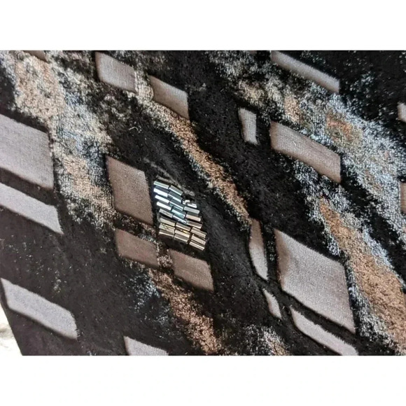 Valerie Stevens Black Velvet Beaded Lux Evening Gown - Picture 7 of 16